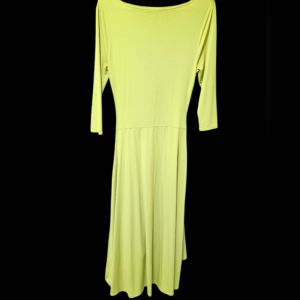 Womens Lime Green Size Small‎ Midnight Velvet Dress - Picture 2 of 5
